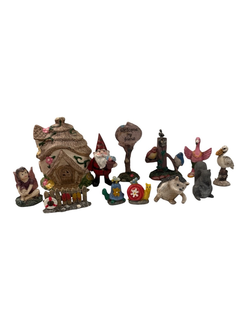 Fairy Assorted Garden Figurine Set - Multicolor Decorative Accents 12 pieces